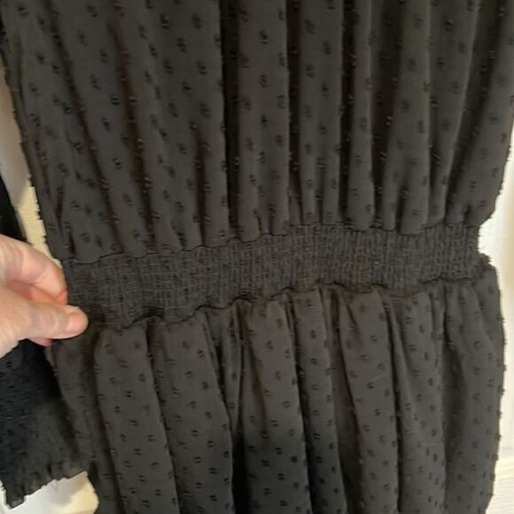 Mud Pie Victoria Smocked Dress in Black - Picture 5 of 7
